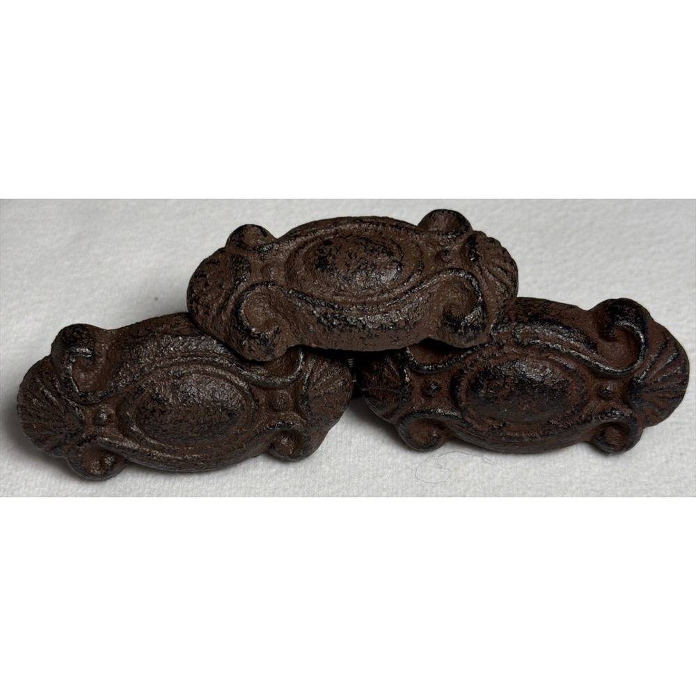 Lot Of 3 New Hobby Lobby Metal Rustic Brown Drawer Pulls Knobs 2.5"